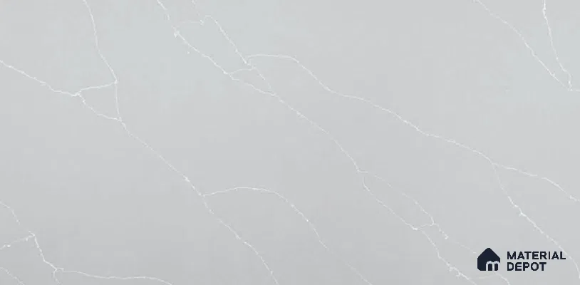 Belina Quartz QR 00293 Calacatta Grey Veneto Helsinki Series 10.5 ft x 5.35 ft Quartz - 20 mm | 10 Years and Replacement Warranty | Suitable for Kitchen, Restaurant, Counter Tops, Dining, Reception, office