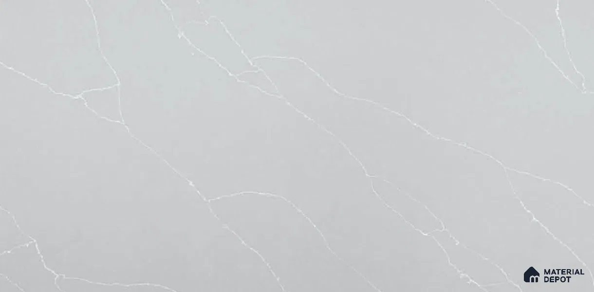 Belina Quartz QR 00293 Calacatta Grey Veneto Helsinki Series 10.5 ft x 5.35 ft Quartz - 20 mm | 10 Years and Replacement Warranty | Suitable for Kitchen, Restaurant, Counter Tops, Dining, Reception, office