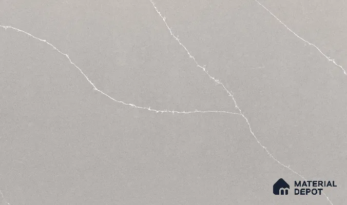 Belina Quartz QR 00293 Calacatta Grey Veneto Helsinki Series 10.5 ft x 5.35 ft Quartz - 20 mm | 10 Years and Replacement Warranty | Suitable for Kitchen, Restaurant, Counter Tops, Dining, Reception, office