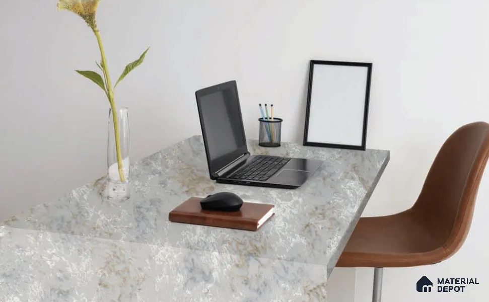 Belina Quartz QR 00300 Majestic Onyx Helsinki Series 10.5 ft x 5.35 ft Quartz - 20 mm | 10 Years and Replacement Warranty | Suitable for Kitchen, Restaurant, Counter Tops, Dining, Reception, office