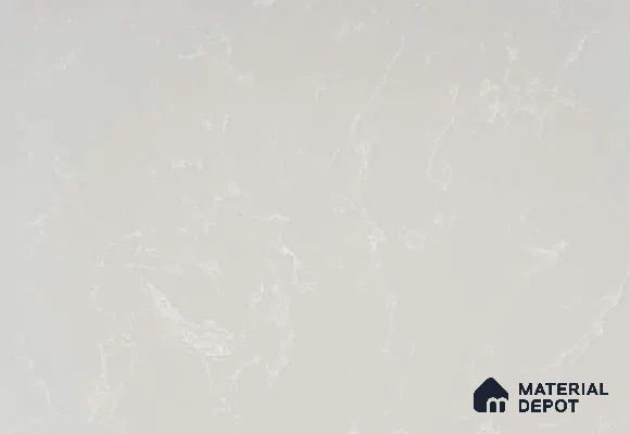 Belina Quartz QR 00328 Aqua Drift White Helsinki Series 10.5 ft x 5.35 ft Quartz - 20 mm | 10 Years and Replacement Warranty | Suitable for Kitchen, Restaurant, Counter Tops, Dining, Reception, office