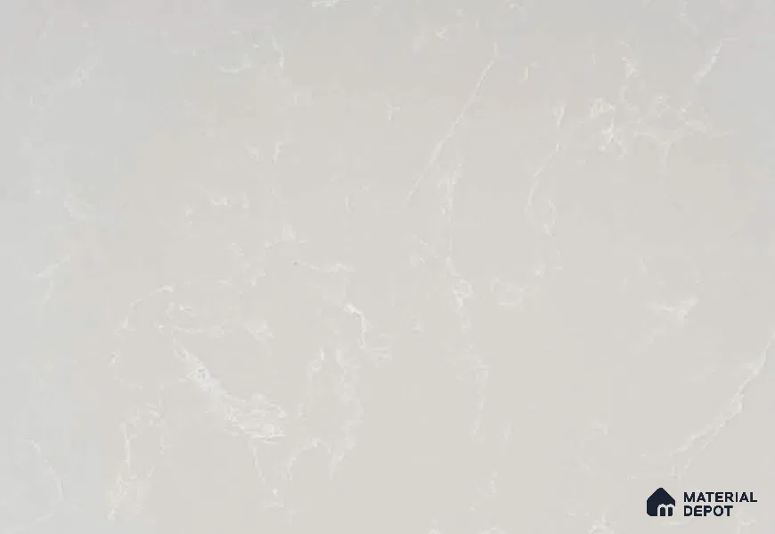 Belina Quartz QR 00328 Aqua Drift White Helsinki Series 10.5 ft x 5.35 ft Quartz - 20 mm | 10 Years and Replacement Warranty | Suitable for Kitchen, Restaurant, Counter Tops, Dining, Reception, office