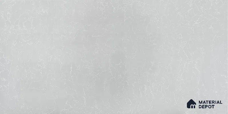 Belina Quartz QR 00328 Aqua Drift White Helsinki Series 10.5 ft x 5.35 ft Quartz - 20 mm | 10 Years and Replacement Warranty | Suitable for Kitchen, Restaurant, Counter Tops, Dining, Reception, office