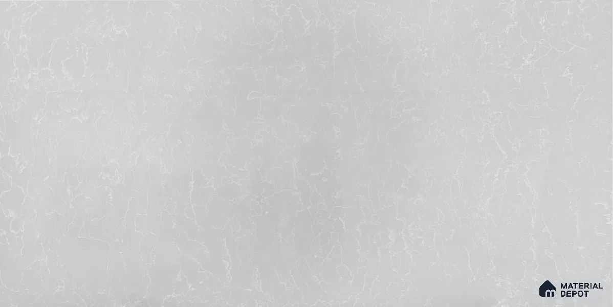 Belina Quartz QR 00328 Aqua Drift White Helsinki Series 10.5 ft x 5.35 ft Quartz - 20 mm | 10 Years and Replacement Warranty | Suitable for Kitchen, Restaurant, Counter Tops, Dining, Reception, office