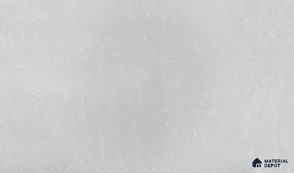 Belina Quartz QR 00328 Aqua Drift White Helsinki Series 10.5 ft x 5.35 ft Quartz - 20 mm | 10 Years and Replacement Warranty | Suitable for Kitchen, Restaurant, Counter Tops, Dining, Reception, office