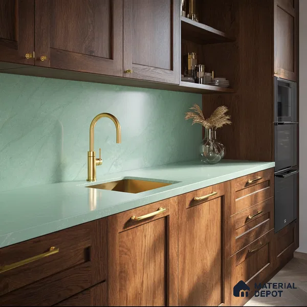 Belina Quartz QR 00329 Vera Fiora Helsinki Series 10.5 ft x 5.35 ft Quartz - 20 mm | 10 Years and Replacement Warranty | Suitable for Kitchen, Restaurant, Counter Tops, Dining, Reception, office