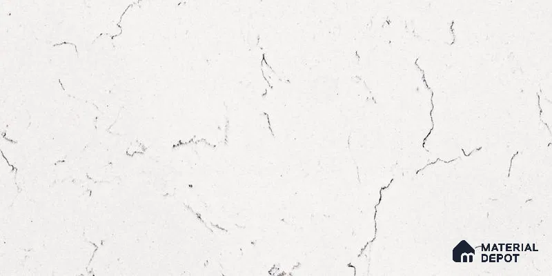 Belina Quartz QR 00323 Carrara Lucento Helsinki Series 10.5 ft x 5.35 ft Quartz - 20 mm | 10 Years and Replacement Warranty | Suitable for Kitchen, Restaurant, Counter Tops, Dining, Reception, office