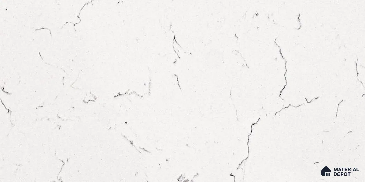 Belina Quartz QR 00323 Carrara Lucento Helsinki Series 10.5 ft x 5.35 ft Quartz - 20 mm | 10 Years and Replacement Warranty | Suitable for Kitchen, Restaurant, Counter Tops, Dining, Reception, office