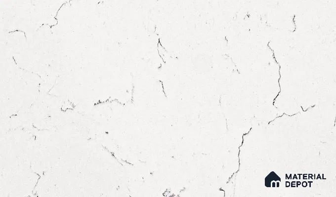 Belina Quartz QR 00323 Carrara Lucento Helsinki Series 10.5 ft x 5.35 ft Quartz - 20 mm | 10 Years and Replacement Warranty | Suitable for Kitchen, Restaurant, Counter Tops, Dining, Reception, office