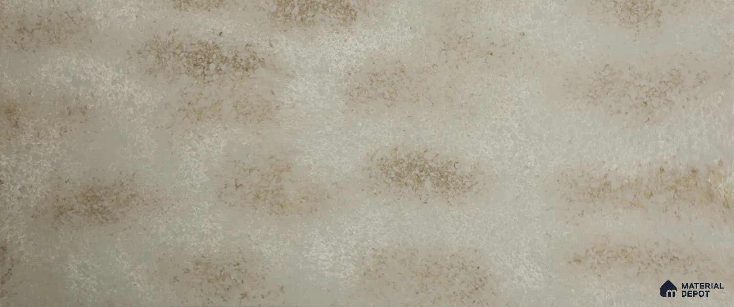 Belina Quartz QR 00332 Auric Imperial Gold Helsinki Series 10.5 ft x 5.35 ft Quartz - 20 mm | 10 Years and Replacement Warranty | Suitable for Kitchen, Restaurant, Counter Tops, Dining, Reception, office