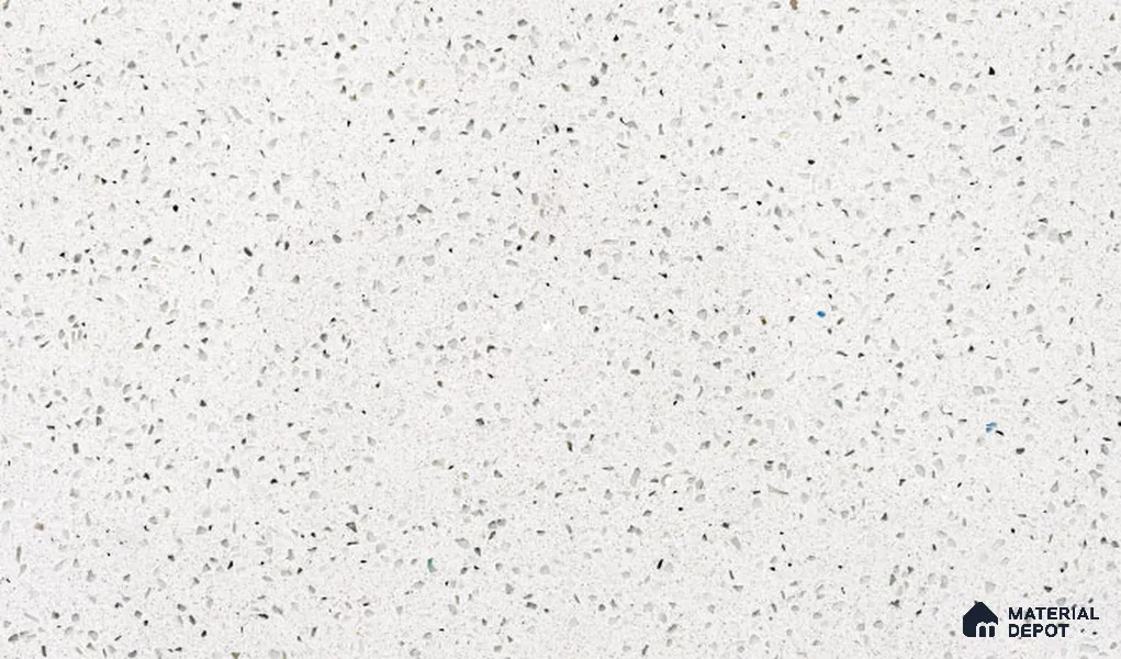 Belina Quartz QR 00309 B White Celestia Helsinki Series 10.5 ft x 2.79 ft Quartz - 20 mm | 10 Years and Replacement Warranty | Suitable for Kitchen, Restaurant, Counter Tops, Dining, Reception, office