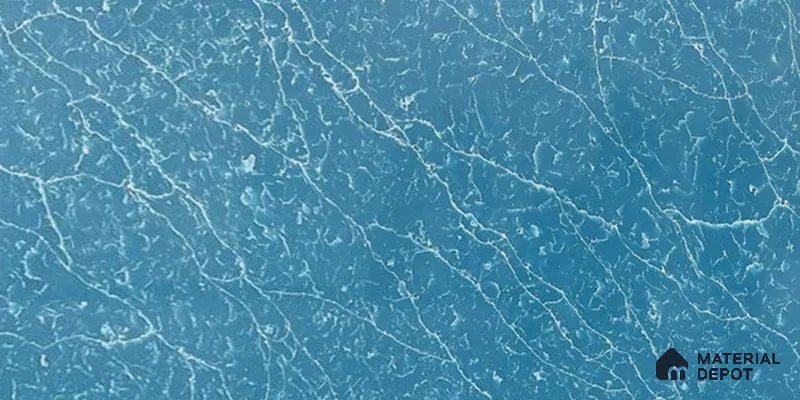 Belina Quartz QR 00301 Onyx Azure Helsinki Series 10.5 ft x 5.35 ft Quartz - 20 mm | 10 Years and Replacement Warranty | Suitable for Kitchen, Restaurant, Counter Tops, Dining, Reception, office