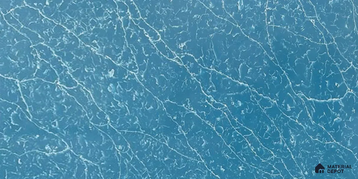Belina Quartz QR 00301 Onyx Azure Helsinki Series 10.5 ft x 5.35 ft Quartz - 20 mm | 10 Years and Replacement Warranty | Suitable for Kitchen, Restaurant, Counter Tops, Dining, Reception, office