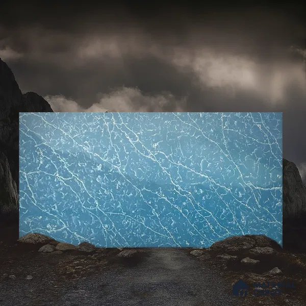 Belina Quartz QR 00301 Onyx Azure Helsinki Series 10.5 ft x 5.35 ft Quartz - 20 mm | 10 Years and Replacement Warranty | Suitable for Kitchen, Restaurant, Counter Tops, Dining, Reception, office