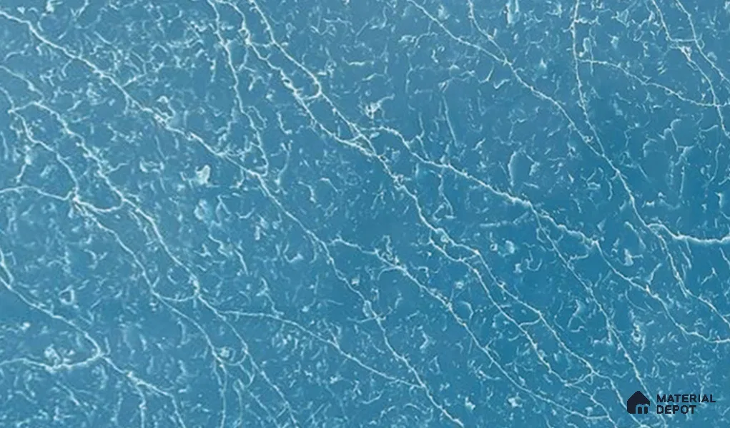 Belina Quartz QR 00301 Onyx Azure Helsinki Series 10.5 ft x 5.35 ft Quartz - 20 mm | 10 Years and Replacement Warranty | Suitable for Kitchen, Restaurant, Counter Tops, Dining, Reception, office