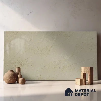 Belina Quartz QR 00330 Celestia Royale Gold Helsinki Series 10.5 ft x 5.35 ft Quartz - 20 mm | 10 Years and Replacement Warranty | Suitable for Kitchen, Restaurant, Counter Tops, Dining, Reception, office