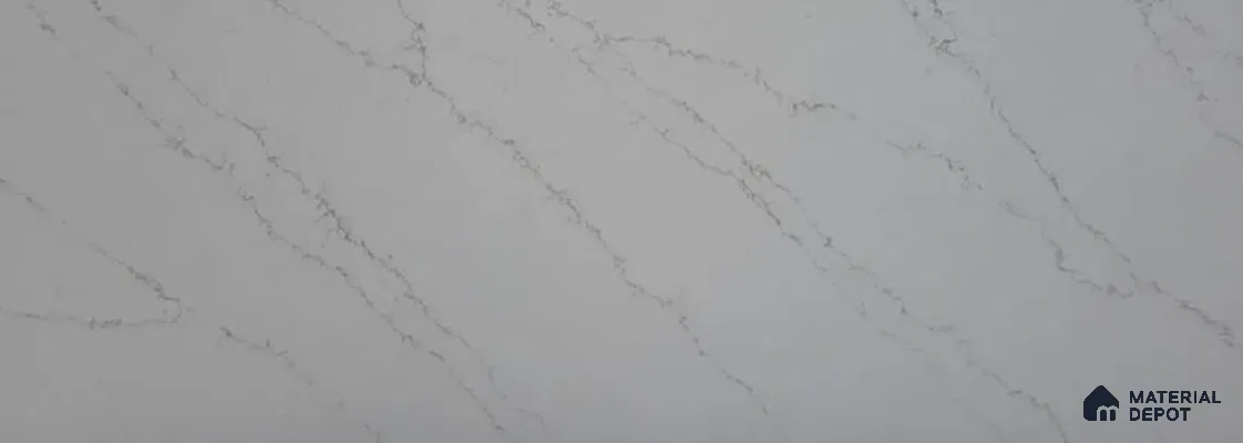 Belina Quartz QR 00276 Calacatta Siena Oro Helsinki Series 10.5 ft x 5.35 ft Quartz - 20 mm | 10 Years and Replacement Warranty | Suitable for Kitchen, Restaurant, Counter Tops, Dining, Reception, office (Sample)