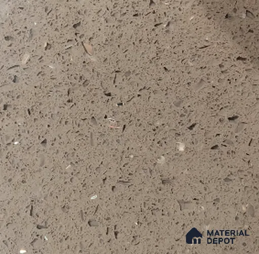 Belina Quartz QR 00398 Brown Galaxy Helsinki Series 10.5 ft x 5.35 ft Quartz - 20 mm | 10 Years Warranty | Suitable for Kitchen, Restaurant, Counter Tops, Dining, Reception, office