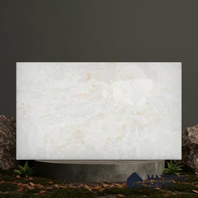 Belina Quartz QR 00279 Mayra Cloud Grey Helsinki Series 10.5 ft x 5.35 ft Quartz - 20 mm | 10 Years and Replacement Warranty | Suitable for Kitchen, Restaurant, Counter Tops, Dining, Reception, office