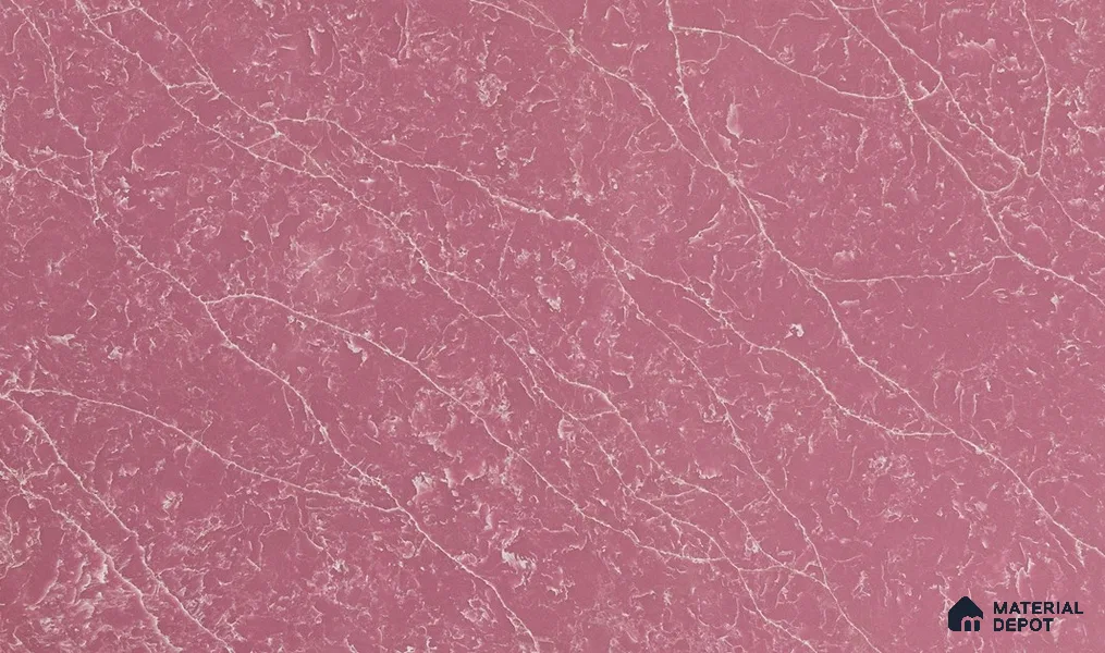 Belina Quartz QR 00299 Onyx Pink Rosella Helsinki Series 10.5 ft x 5.35 ft Quartz - 20 mm | 10 Years and Replacement Warranty | Suitable for Kitchen, Restaurant, Counter Tops, Dining, Reception, office