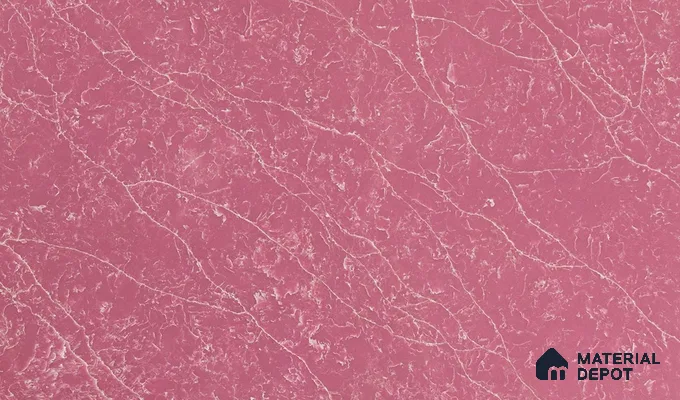 Belina Quartz QR 00299 Onyx Pink Rosella Helsinki Series 10.5 ft x 5.35 ft Quartz - 20 mm | 10 Years and Replacement Warranty | Suitable for Kitchen, Restaurant, Counter Tops, Dining, Reception, office