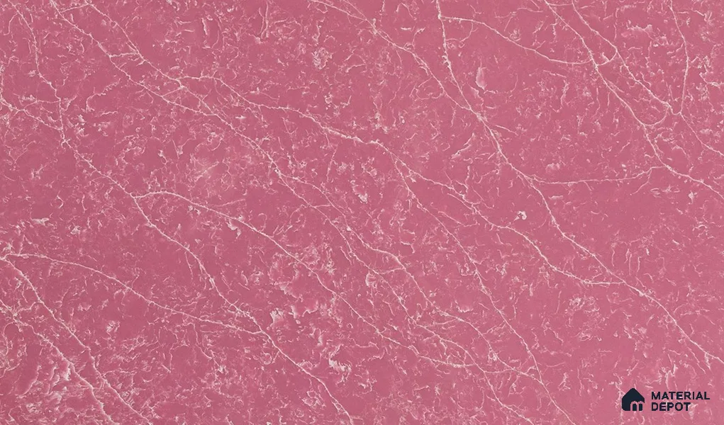 Belina Quartz QR 00299 Onyx Pink Rosella Helsinki Series 10.5 ft x 5.35 ft Quartz - 20 mm | 10 Years and Replacement Warranty | Suitable for Kitchen, Restaurant, Counter Tops, Dining, Reception, office
