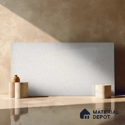Belina Quartz QR 00315 White Dunes Helsinki Series 10.5 ft x 5.35 ft Quartz - 20 mm | 10 Years and Replacement Warranty | Suitable for Kitchen, Restaurant, Counter Tops, Dining, Reception, office