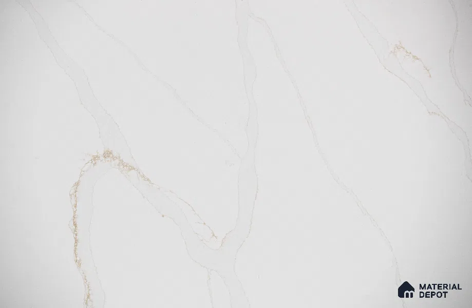 Belina Quartz QR 00284 Madura Royale Gold Helsinki Series 10.5 ft x 5.35 ft Quartz - 20 mm | 10 Years and Replacement Warranty | Suitable for Kitchen, Restaurant, Counter Tops, Dining, Reception, office