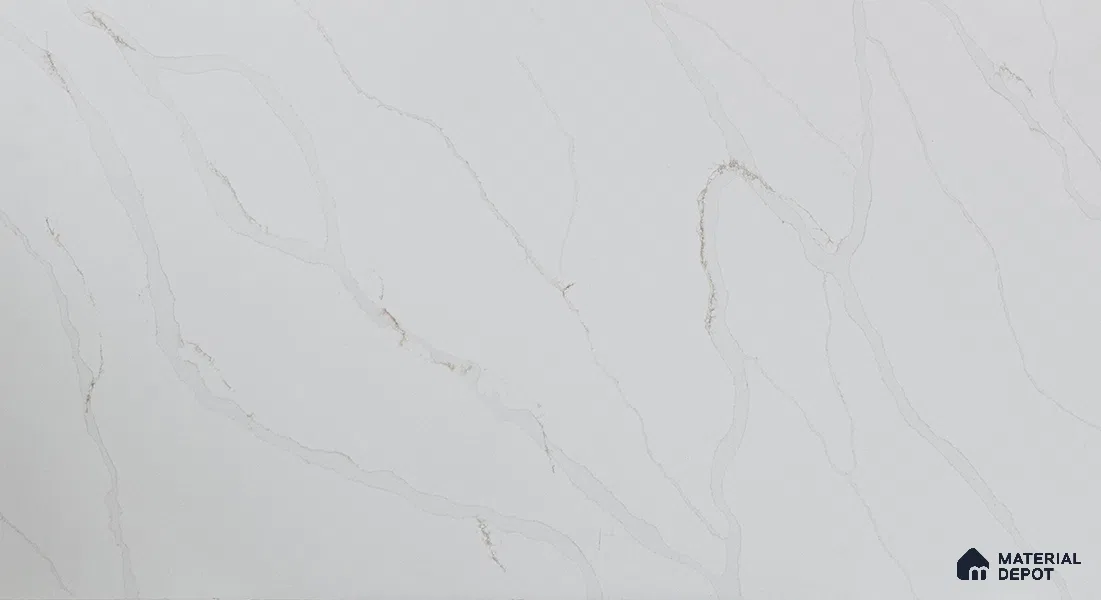 Belina Quartz QR 00284 Madura Royale Gold Helsinki Series 10.5 ft x 5.35 ft Quartz - 20 mm | 10 Years and Replacement Warranty | Suitable for Kitchen, Restaurant, Counter Tops, Dining, Reception, office
