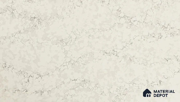 Belina Quartz QR 00282 Calacatta Belluno Grey Helsinki Series 10.5 ft x 5.35 ft Quartz - 20 mm | 10 Years and Replacement Warranty | Suitable for Kitchen, Restaurant, Counter Tops, Dining, Reception, office
