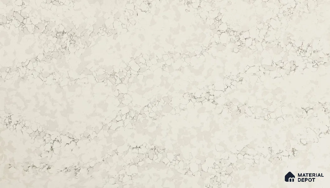 Belina Quartz QR 00282 Calacatta Belluno Grey Helsinki Series 10.5 ft x 5.35 ft Quartz - 20 mm | 10 Years and Replacement Warranty | Suitable for Kitchen, Restaurant, Counter Tops, Dining, Reception, office