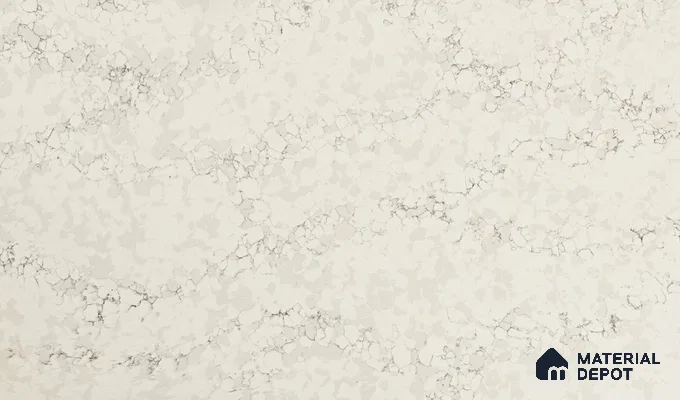 Belina Quartz QR 00282 Calacatta Belluno Grey Helsinki Series 10.5 ft x 5.35 ft Quartz - 20 mm | 10 Years and Replacement Warranty | Suitable for Kitchen, Restaurant, Counter Tops, Dining, Reception, office