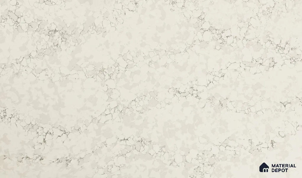 Belina Quartz QR 00282 Calacatta Belluno Grey Helsinki Series 10.5 ft x 5.35 ft Quartz - 20 mm | 10 Years and Replacement Warranty | Suitable for Kitchen, Restaurant, Counter Tops, Dining, Reception, office