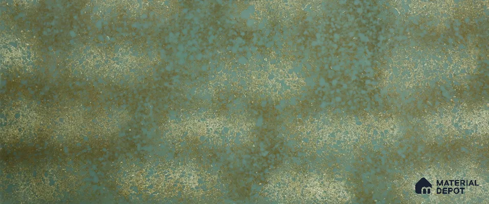 Belina Quartz QR 00333 Verde Imperial Helsinki Series 10.5 ft x 5.35 ft Quartz - 20 mm | 10 Years and Replacement Warranty | Suitable for Kitchen, Restaurant, Counter Tops, Dining, Reception, office