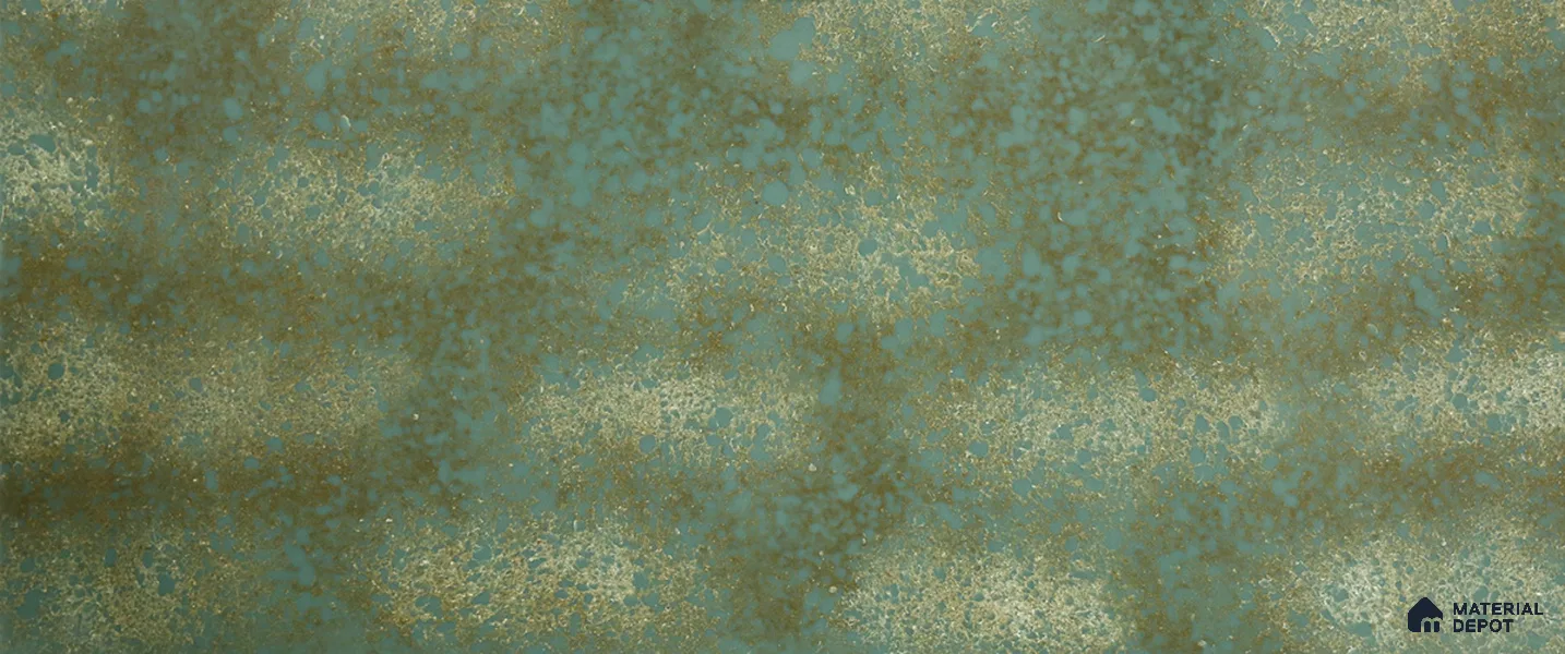 Belina Quartz QR 00333 Verde Imperial Helsinki Series 10.5 ft x 5.35 ft Quartz - 20 mm | 10 Years and Replacement Warranty | Suitable for Kitchen, Restaurant, Counter Tops, Dining, Reception, office