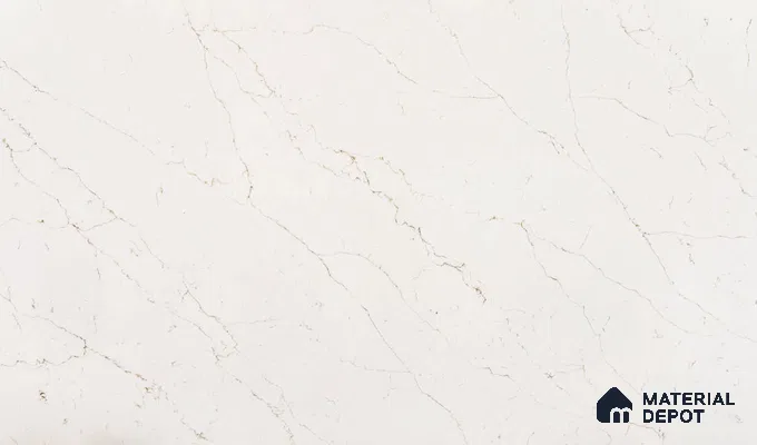 Belina Quartz QR 00289 Calacatta Rustic Brown Helsinki Series 10.5 ft x 5.35 ft Quartz - 20 mm | 10 Years and Replacement Warranty | Suitable for Kitchen, Restaurant, Counter Tops, Dining, Reception, office