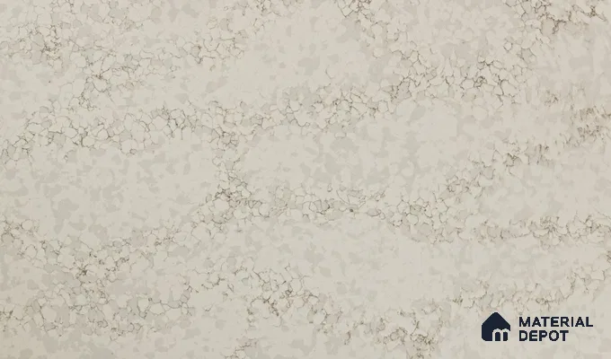 Belina Quartz QR 00281 Calacatta Aurelia Brown Helsinki Series 10.5 ft x 5.35 ft Quartz - 20 mm | 10 Years and Replacement Warranty | Suitable for Kitchen, Restaurant, Counter Tops, Dining, Reception, office