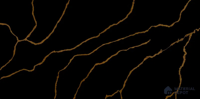 Belina Quartz QR 00291 Calacatta Golden Satwario Helsinki Series 10.5 ft x 5.35 ft Quartz - 20 mm | 10 Years and Replacement Warranty | Suitable for Kitchen, Restaurant, Counter Tops, Dining, Reception, office