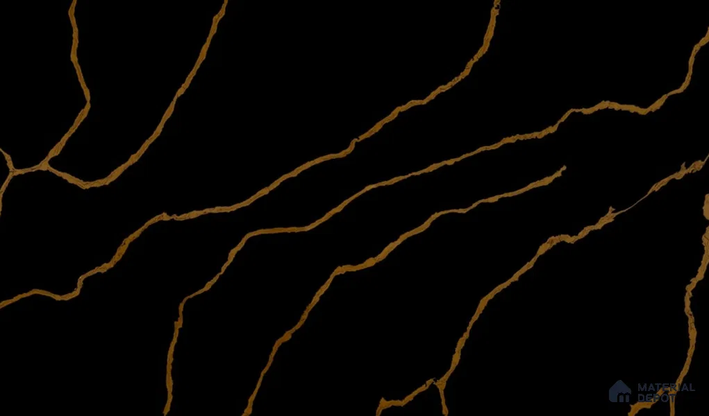 Belina Quartz QR 00291 Calacatta Golden Satwario Helsinki Series 10.5 ft x 5.35 ft Quartz - 20 mm | 10 Years and Replacement Warranty | Suitable for Kitchen, Restaurant, Counter Tops, Dining, Reception, office