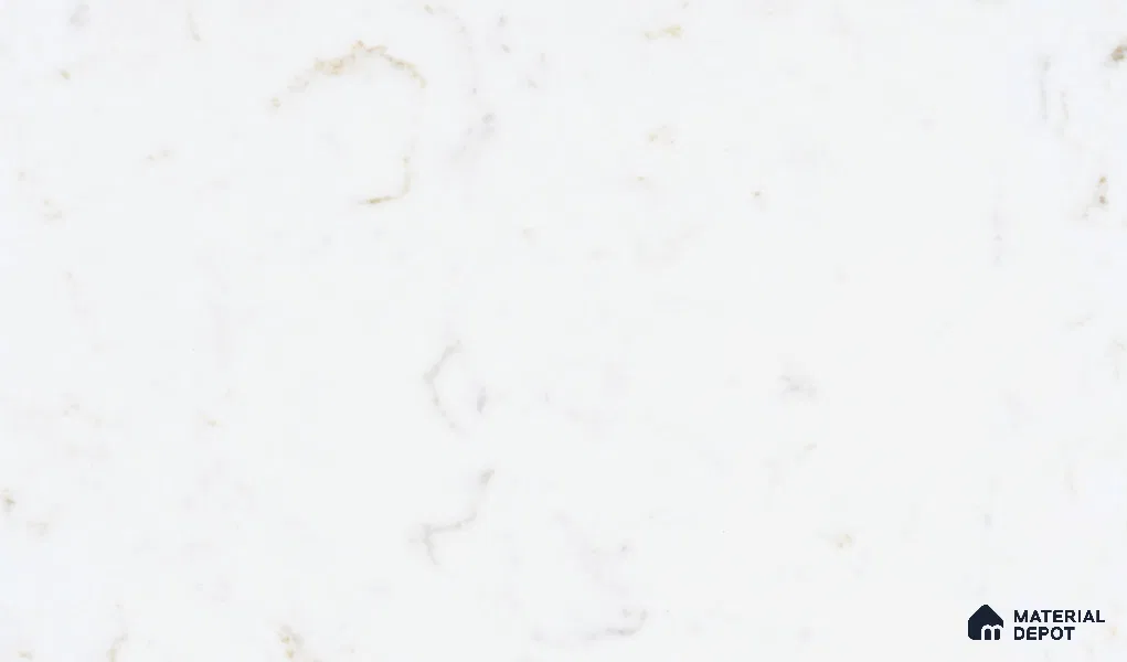 Belina Quartz QR 00285 Carrara Tioli White Helsinki Series 10.5 ft x 5.35 ft Quartz - 20 mm | 10 Years and Replacement Warranty | Suitable for Kitchen, Restaurant, Counter Tops, Dining, Reception, office