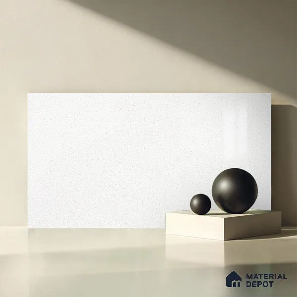 Belina Quartz QR 00318 Soft Wool Texture Helsinki Series 10.5 ft x 5.35 ft Quartz - 20 mm | 10 Years and Replacement Warranty | Suitable for Kitchen, Restaurant, Counter Tops, Dining, Reception, office