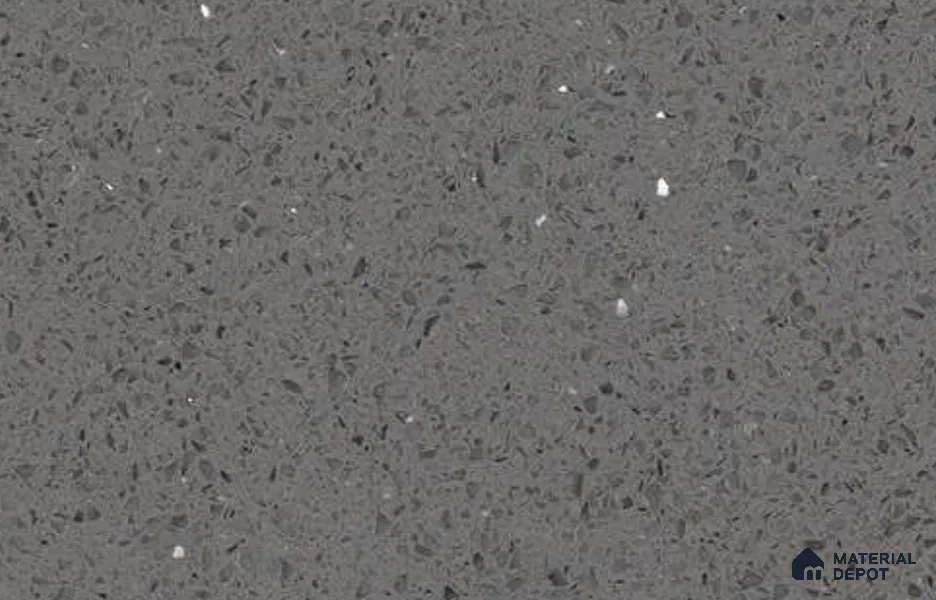 Belina Quartz QR 00365 B Graphite Shimmer Jumbo Helsinki Series 10.83 ft x 5.41 ft Quartz - 20 mm | 10 Years and Replacement Warranty | Suitable for Kitchen, Restaurant, Counter Tops, Dining, Reception, office