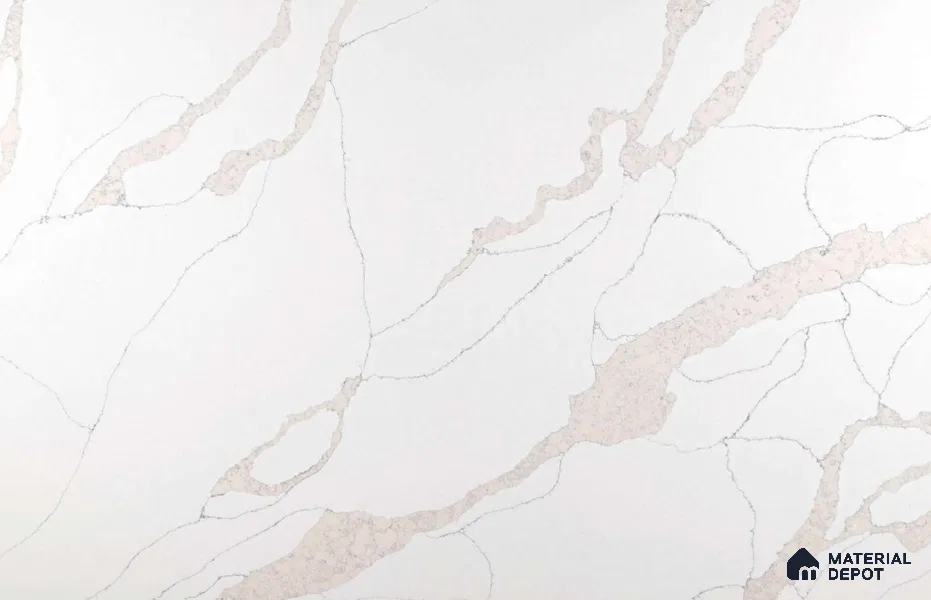 Belina Quartz QR 00342 Verona Drift Mini Jumbo Helsinki Series 10.53 ft x 4.79 ft Quartz - 20 mm | 10 Years and Replacement Warranty | Suitable for Kitchen, Restaurant, Counter Tops, Dining, Reception, office