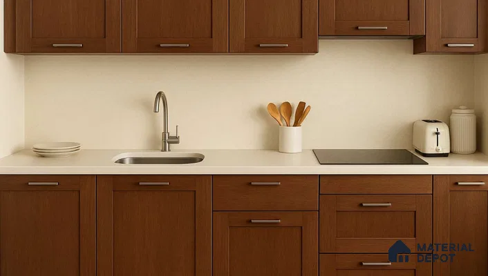 Belina Quartz QR 00359 B Almond Mist Jumbo Helsinki Series 10.83 ft x 5.41 ft Quartz - 20 mm | 10 Years and Replacement Warranty | Suitable for Kitchen, Restaurant, Counter Tops, Dining, Reception, office