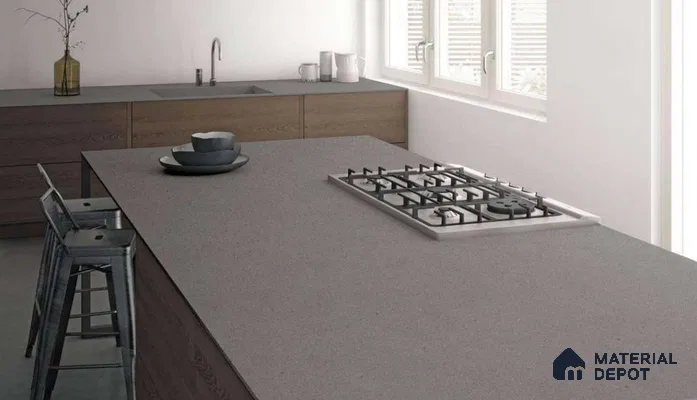 Belina Quartz QR 00352 Urban Slate Mini Jumbo Helsinki Series 10.53 ft x 4.79 ft Quartz - 20 mm | 10 Years and Replacement Warranty | Suitable for Kitchen, Restaurant, Counter Tops, Dining, Reception, office