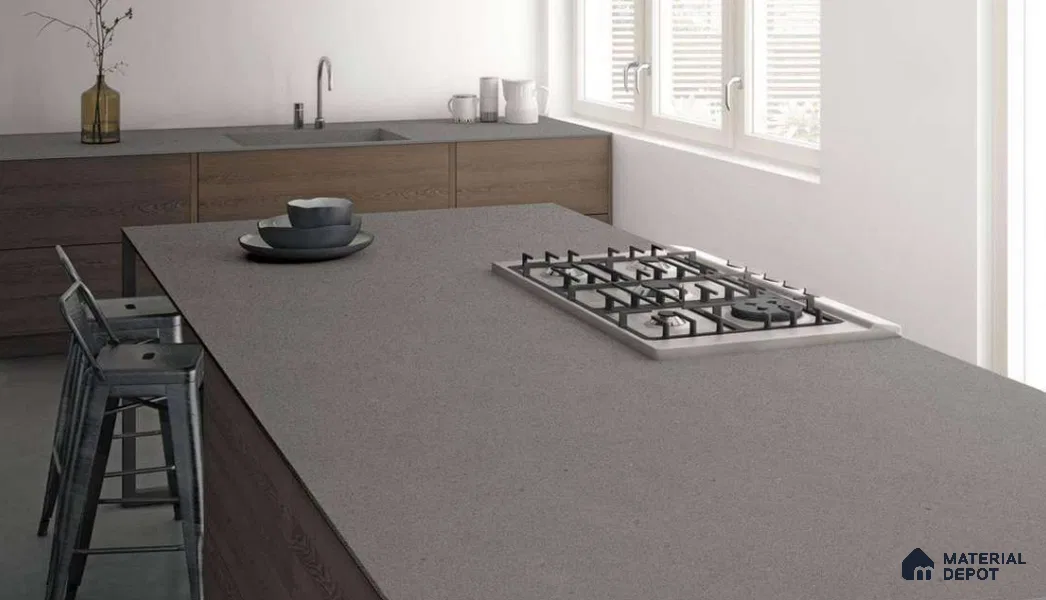 Belina Quartz QR 00352 Urban Slate Mini Jumbo Helsinki Series 10.53 ft x 4.79 ft Quartz - 20 mm | 10 Years and Replacement Warranty | Suitable for Kitchen, Restaurant, Counter Tops, Dining, Reception, office