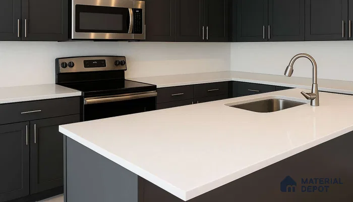 Belina Quartz QR 00363 B Frosted Aurora Jumbo Helsinki Series 10.83 ft x 5.41 ft Quartz - 20 mm | 10 Years and Replacement Warranty | Suitable for Kitchen, Restaurant, Counter Tops, Dining, Reception, office