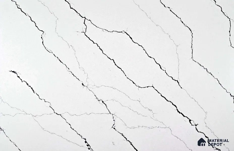 Belina Quartz QR 00339 Obsidian Trace Mini Jumbo Helsinki Series 10.53 ft x 4.79 ft Quartz - 20 mm | 10 Years and Replacement Warranty | Suitable for Kitchen, Restaurant, Counter Tops, Dining, Reception, office
