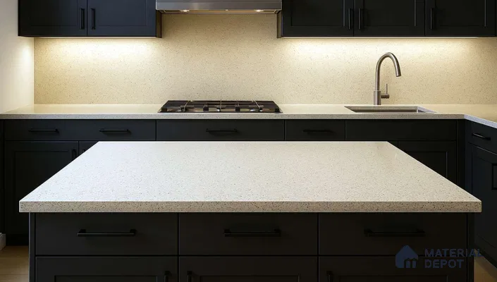 Belina Quartz QR 00361 B Frosted Pebble Jumbo Helsinki Series 10.83 ft x 5.41 ft Quartz - 20 mm | 10 Years and Replacement Warranty | Suitable for Kitchen, Restaurant, Counter Tops, Dining, Reception, office