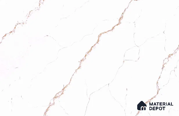 Belina Quartz QR 00341 Rosso Vein Mini Jumbo Helsinki Series 10.53 ft x 4.79 ft Quartz - 20 mm | 10 Years and Replacement Warranty | Suitable for Kitchen, Restaurant, Counter Tops, Dining, Reception, office